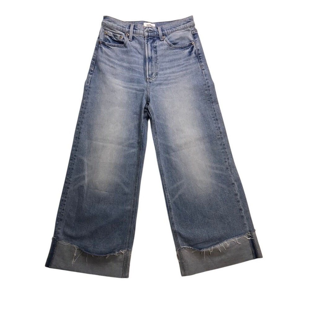 pistola Light Blue Wide Leg Flare Jeans